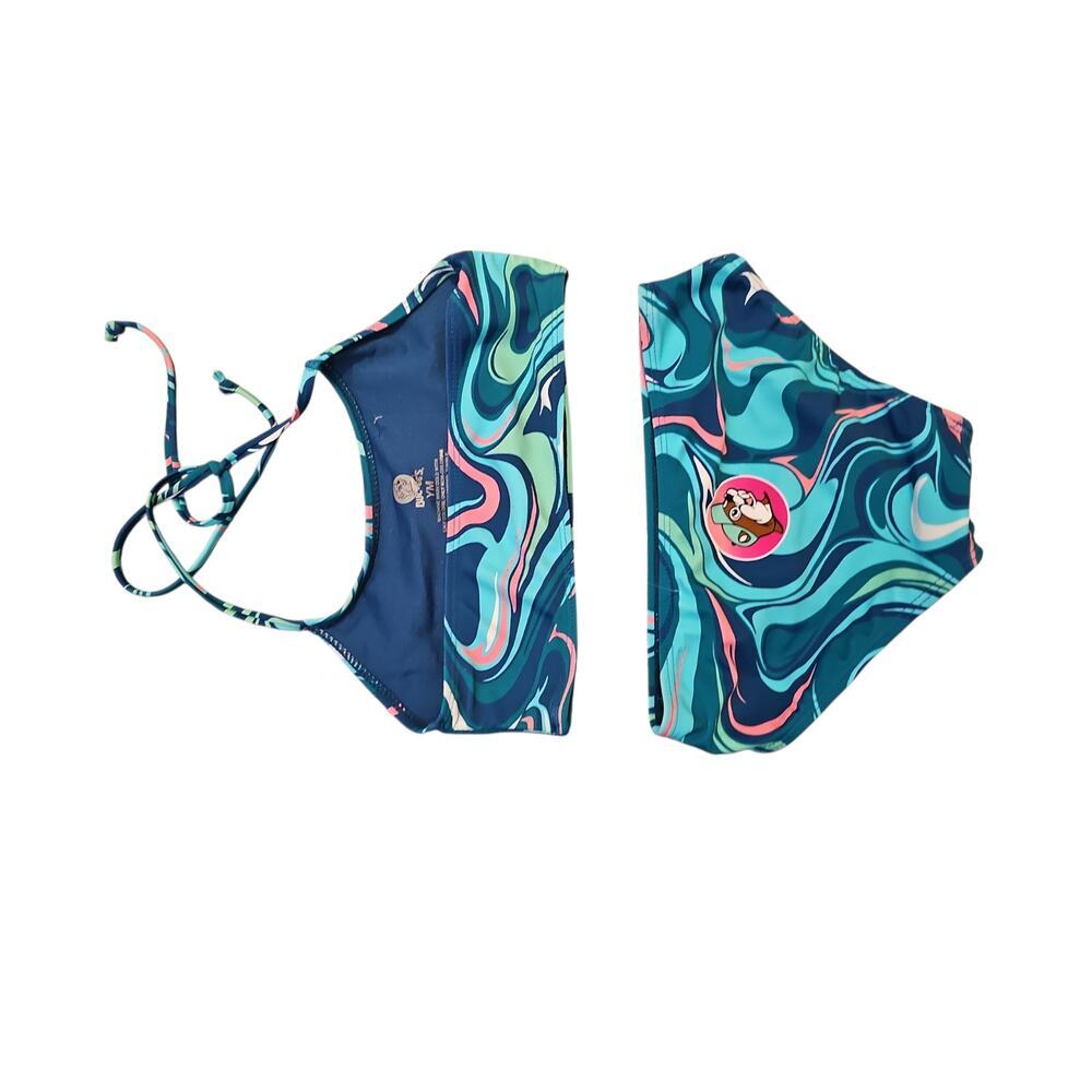 Bucee's sz youth medium two piece halter swimsuit new K26 - Picture 2 of 3